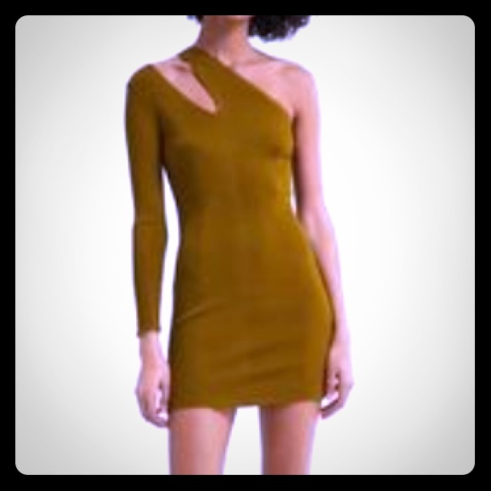 Zara olive body con dress